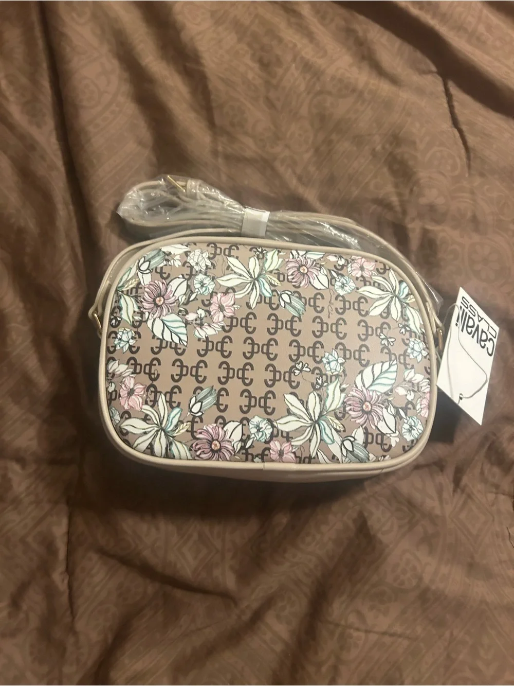 Cavalli Class Lucilla Camera floral crossbody